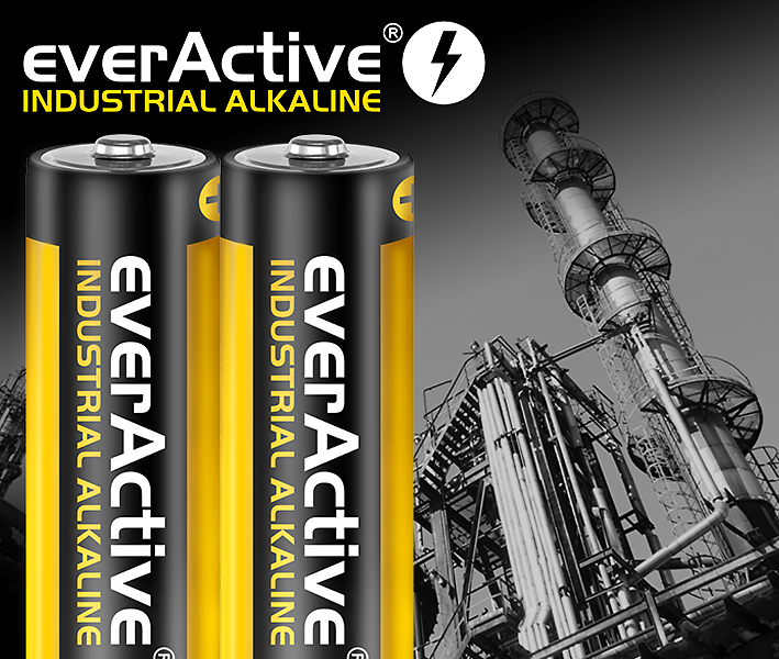 Alkaliczne baterie od everActive dla przemysłu