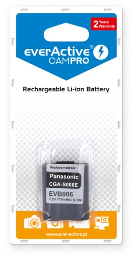 Akumulator everActive CamPro - zamiennik Panasonic CGA-S006
