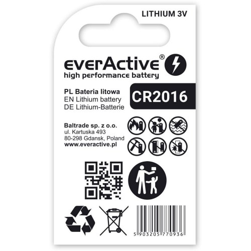 everActive lithium battery CR2016