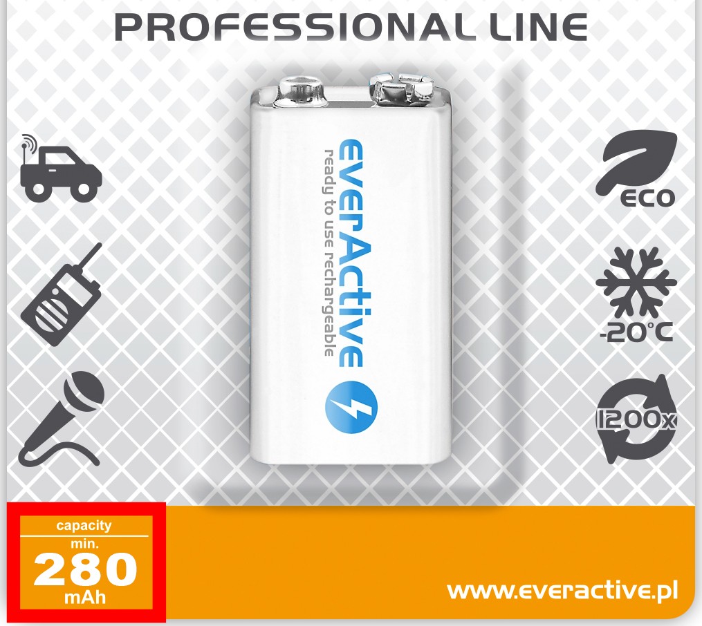 everActive 9V Ni-MH 320 mAh