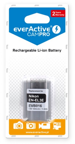 Akumulator everActive CamPro - zamiennik Nikon EN-EL3 / EN-EL3E