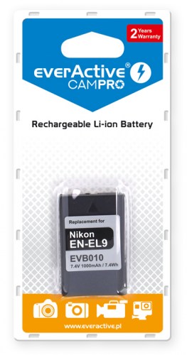 Akumulator everActive CamPro - zamiennik Nikon EN-EL9 / EN-EL9e