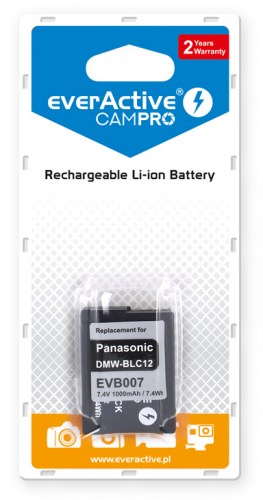 Akumulator everActive CamPro - zamiennik Panasonic DMW-BLC12
