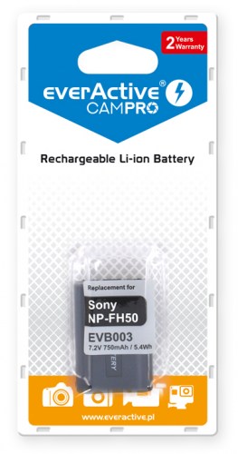 Akumulator everActive CamPro - zamiennik Sony NP-FH50