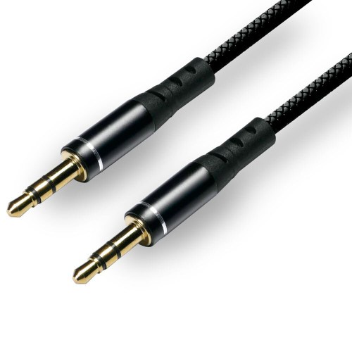 Kabel silikonowy audio AUX wtyk - wtyk jack 3.5 mm stereo 150cm everActive CBS-1.5JB czarny 