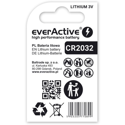 Bateria litowa everActive CR2032