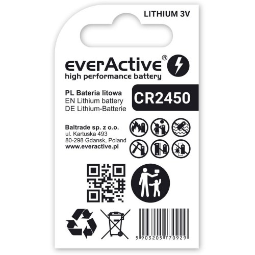 Bateria litowa everActive CR2450