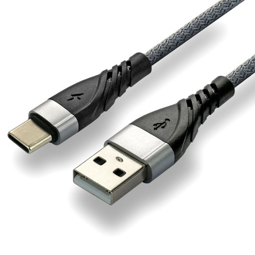 Kabel pleciony USB - USB-C everActive CBB-1CG 100cm do 3A