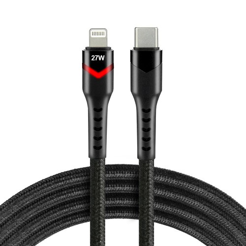 Kabel pleciony USB-C - Lightning everActive CBB-1CIR 100cm Power Delivery 27W