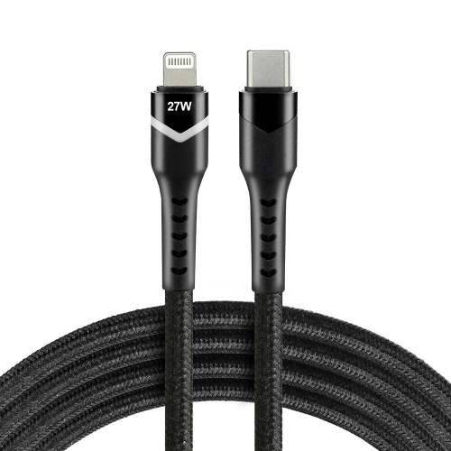Kabel pleciony USB-C - Lightning everActive CBB-1CIR 100cm Power Delivery 27W