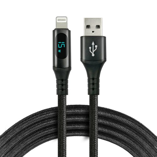 Kabel pleciony USB - Lightning everActive CBB-1IBL 100cm do 2,4A czarny