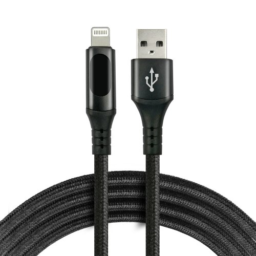 Kabel pleciony USB - Lightning everActive CBB-1IBL 100cm do 2,4A czarny