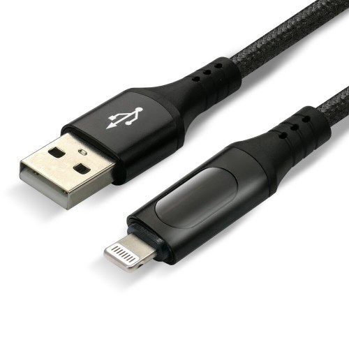 Kabel pleciony USB - Lightning everActive CBB-1IBL 100cm do 2,4A czarny