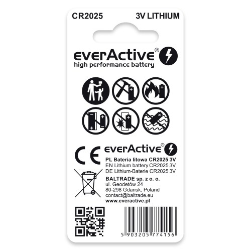 Baterie litowe everActive CR2025
