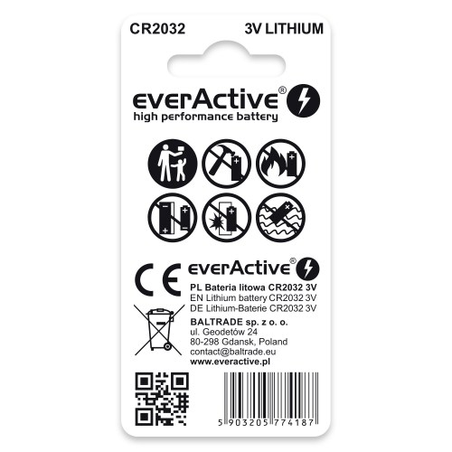 Baterie litowe everActive CR2032