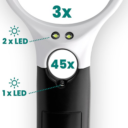 Lupa powiększająca z podświetleniem LED everActive MG-01