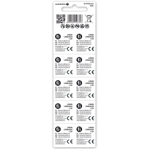 Baterie alkaliczne mini everActive AG4 G4 LR626 LR66