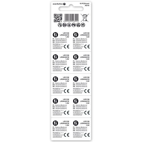 Baterie alkaliczne mini everActive AG10 G10 LR1130 LR54