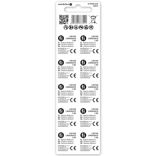 Baterie alkaliczne mini everActive AG12 G12 LR1142 LR43