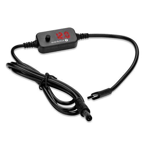Uniwersalny zasilacz, selektor napięcia USB-C PD - DC 5V, 9V, 12V, 15V, 20V, 10 wtyków, everActive AD-PD65