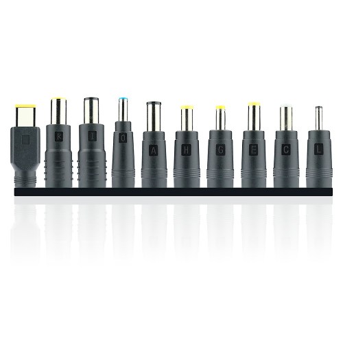 Uniwersalny zasilacz, selektor napięcia USB-C PD - DC 5V, 9V, 12V, 15V, 20V, 10 wtyków, everActive AD-PD65