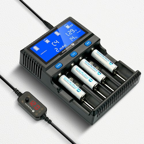 Uniwersalny zasilacz, selektor napięcia USB-C PD - DC 5V, 9V, 12V, 15V, 20V, 10 wtyków, everActive AD-PD65