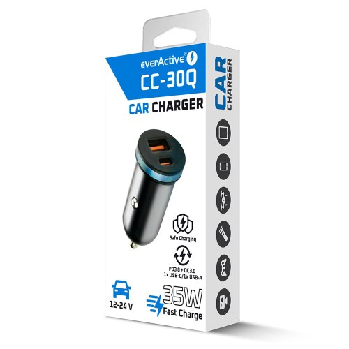 Ładowarka samochodowa everActive CC-30Q