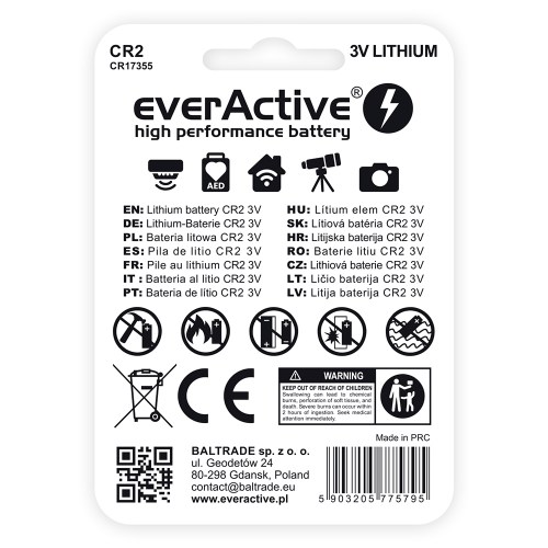 Bateria litowa everActive CR2