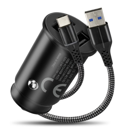 Ładowarka samochodowa everActive CC-25C z kablem USB-C 